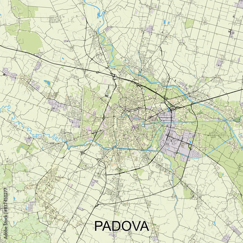 Padova, Italy map poster art
