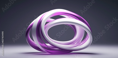 Futuristic purple and white abstract shape. Modern artistic design.