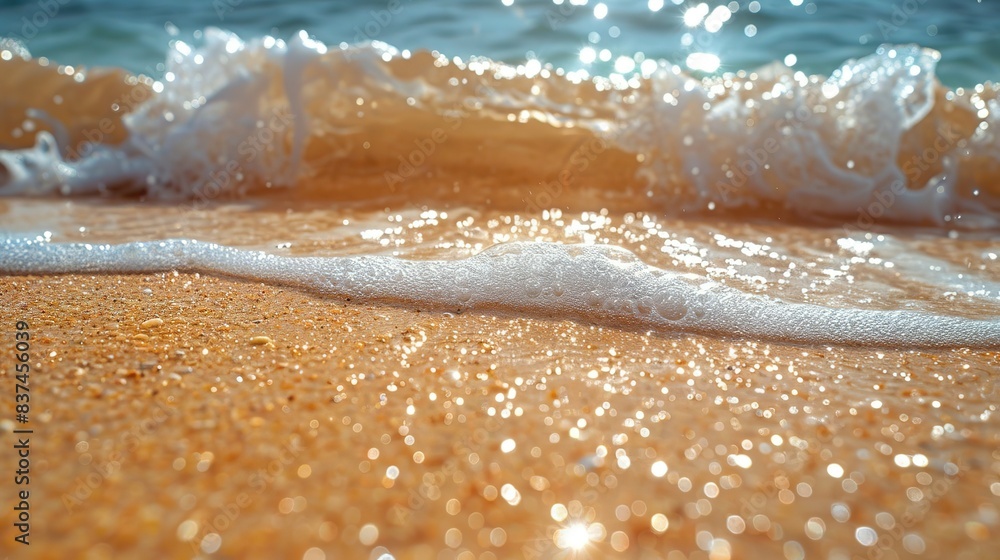 Fototapeta premium Sands of Serendipity: Abstract Interpretations of Coastal Waves