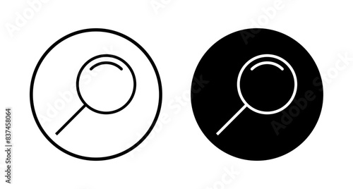 Search icon vector isolated on white background. Glass vector icon. search magnifying glass icon. Find