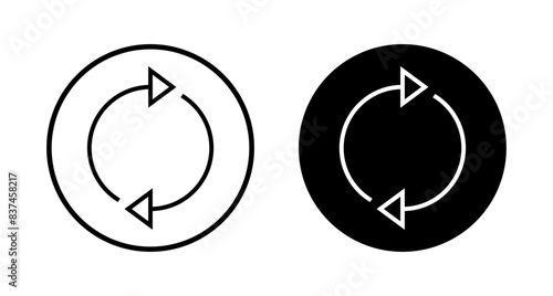 Refresh icon vector isolated on white background. Reload icon vector. Update icon. convert icon