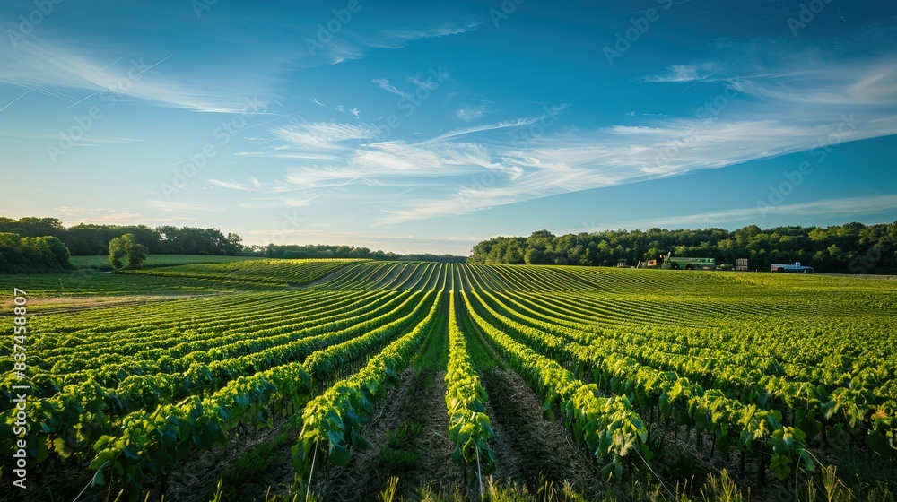 A lush agricultural field A lush agricultural field