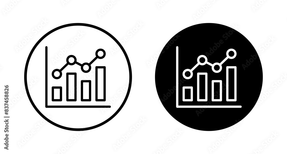 Growing graph Icon vector isolated on white background. Chart icon. Graph vector Growing graph Icon vector isolated on white background. Chart icon. Graph vector