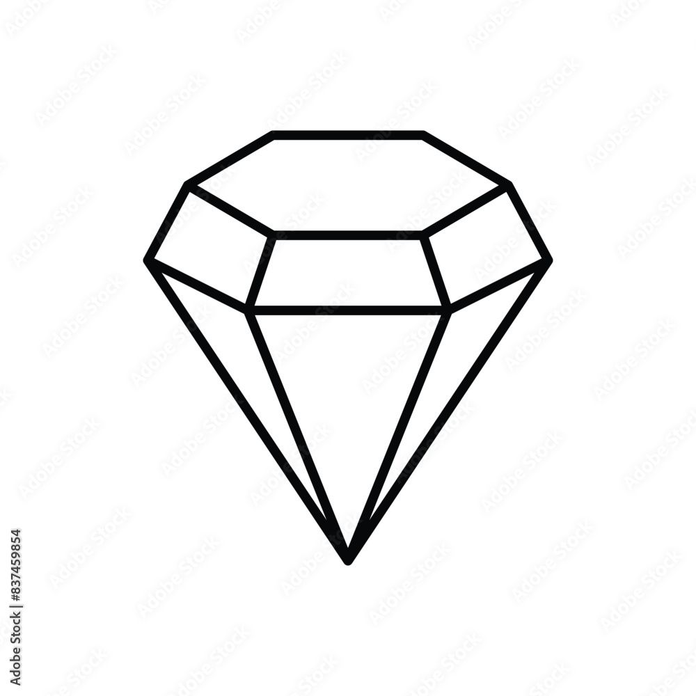 diamond icon vector design on white background diamond icon vector design on white background