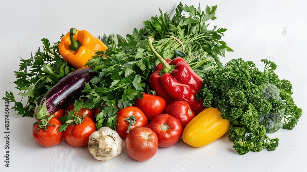 A bundle of fresh vegetables A bundle of fresh vegetables