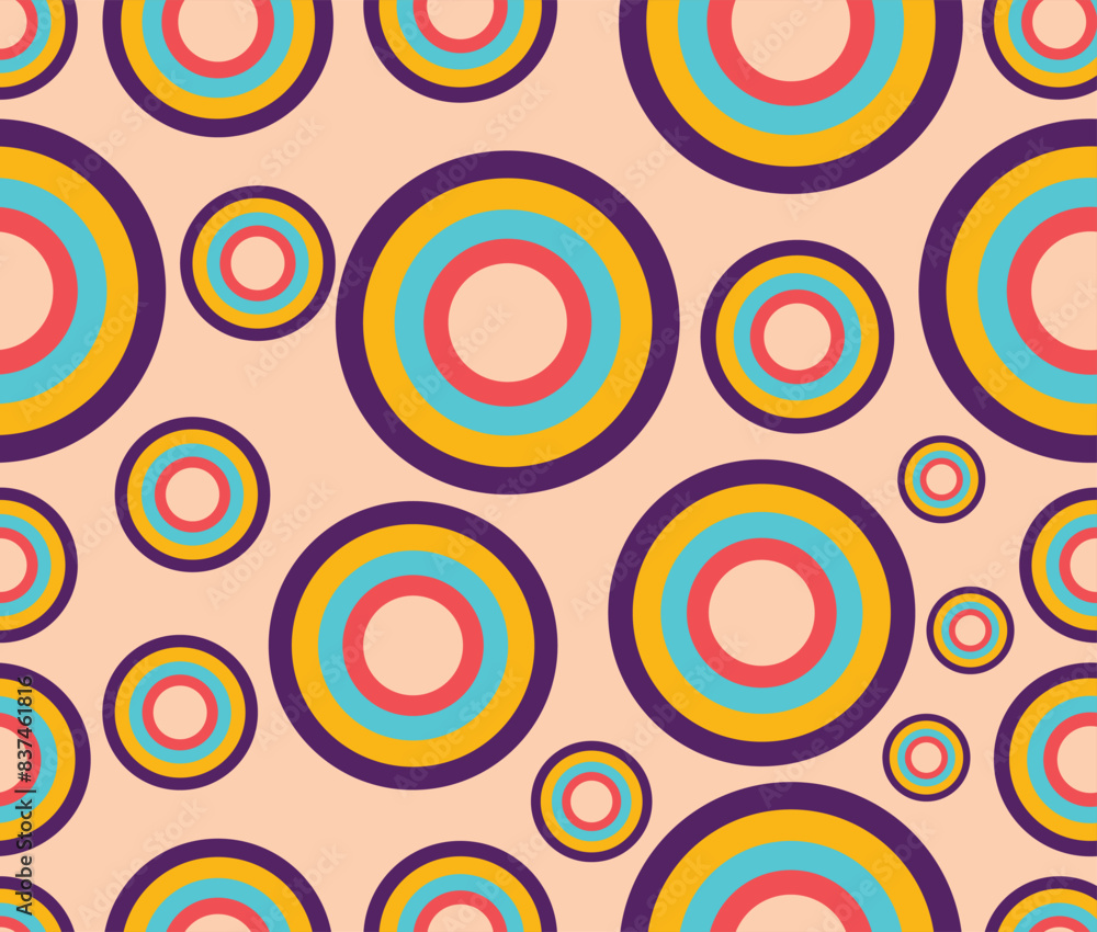 vector art seamless pattern design with a circle theme vector art seamless pattern design with a circle theme