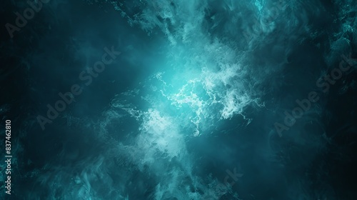 teal background concept with glowing light for ads. space for ads