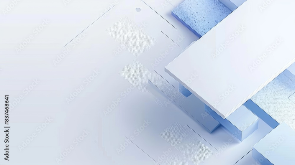 Abstract Geometric Design in Blue and White Background. Abstract Geometric Design in Blue and White Background.