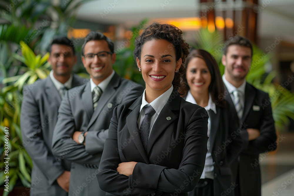 Photography of Brazil team of professional workers in a modern hotel.
Photography of Brazil team of professional workers in a modern hotel.