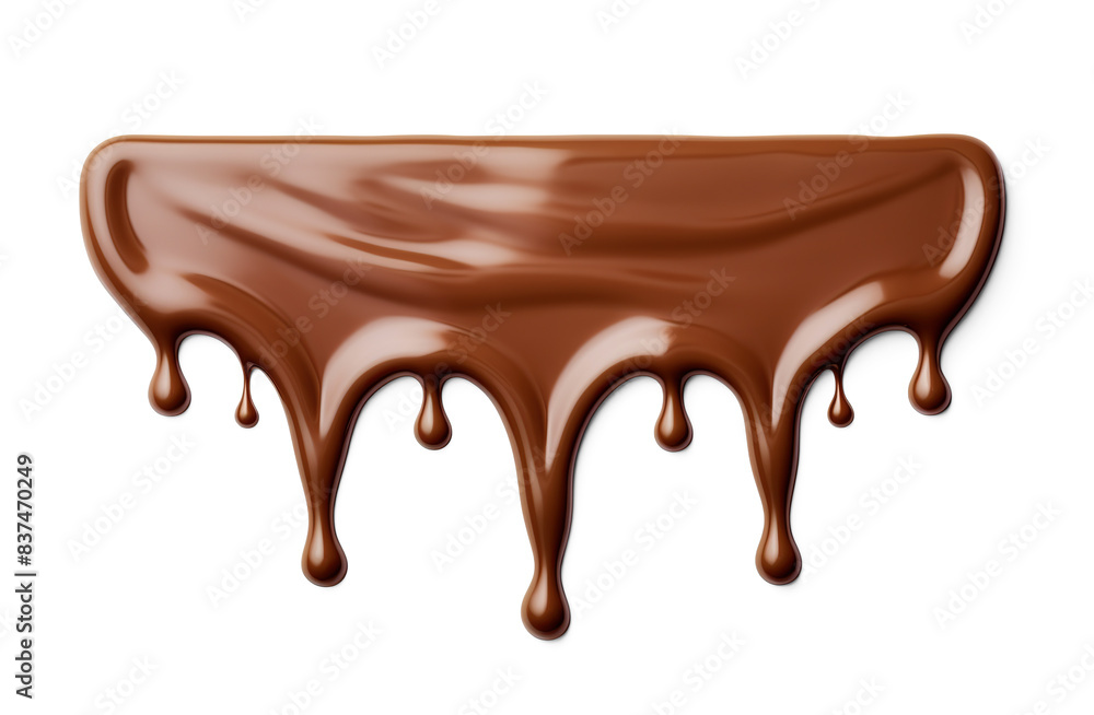 Chocolate melted dripping border. cut out on transparent Chocolate melted dripping border. cut out on transparent