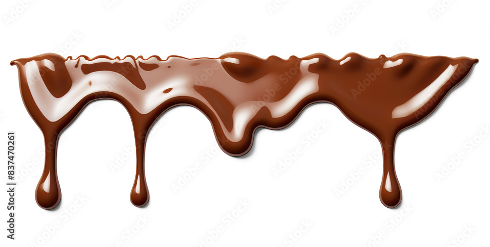 Chocolate melted dripping border. cut out on transparent Chocolate melted dripping border. cut out on transparent
