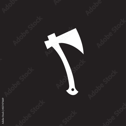 Axe in cartoon, doodle style . Image for t-shirt, web, mobile apps and ui. Isolated 2d vector illustration in logo, icon, sketch style, Eps 10, black and white. AI Generative