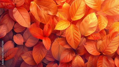 Wallpaper Mural The setting showcases a group of orange leaves in autumn Torontodigital.ca