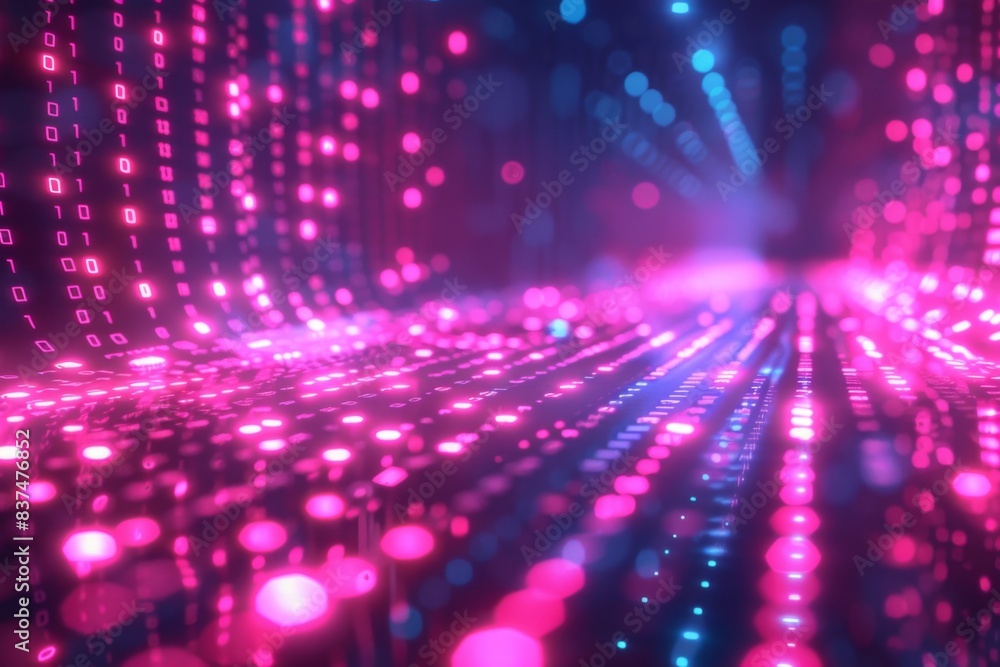 Digital Binary Technology Background created with Generative AI Digital Binary Technology Background created with Generative AI
