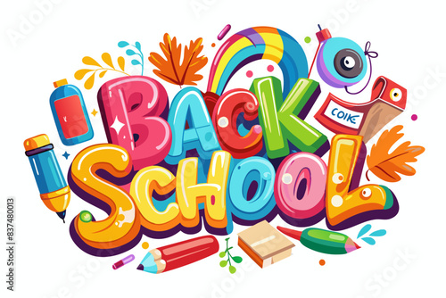 back to school vector illustration © Jutish