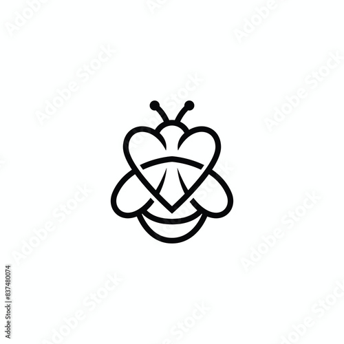 Bee love logo design 