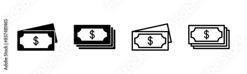 Money icon set. Money vector icon.