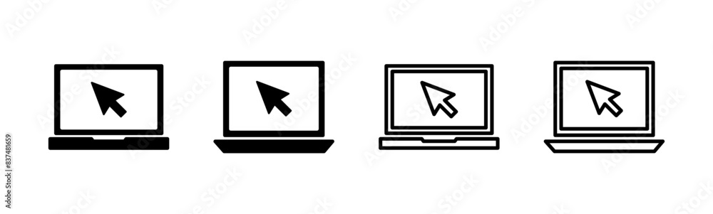 Laptop icon set. computer icon vector Laptop icon set. computer icon vector