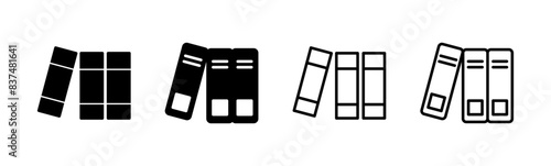 Library icon set. education icon vector