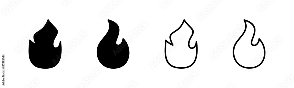 Fire icon set. fire vector icon Fire icon set. fire vector icon