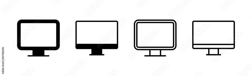 Computer icon set. computer monitor icon vector. Computer icon set. computer monitor icon vector.