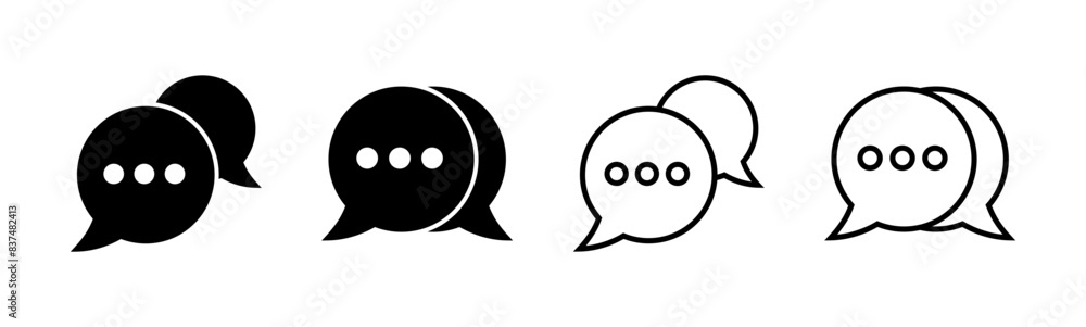 Chat icon set. speech bubble icon. comment icon vector. message. contact us Chat icon set. speech bubble icon. comment icon vector. message. contact us