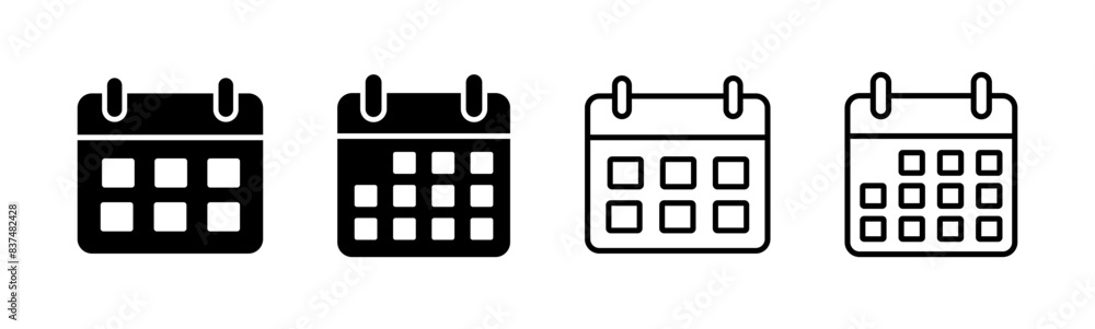 Calendar icon set. Calender symbol. calendar vector icon Calendar icon set. Calender symbol. calendar vector icon