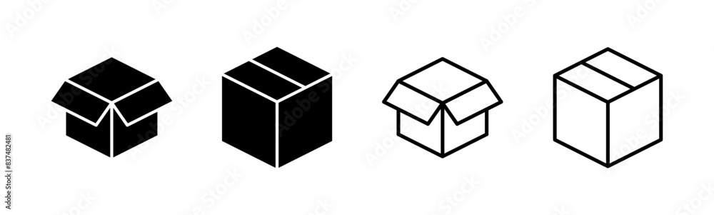 Box icon set. box vector icon, package, parcel