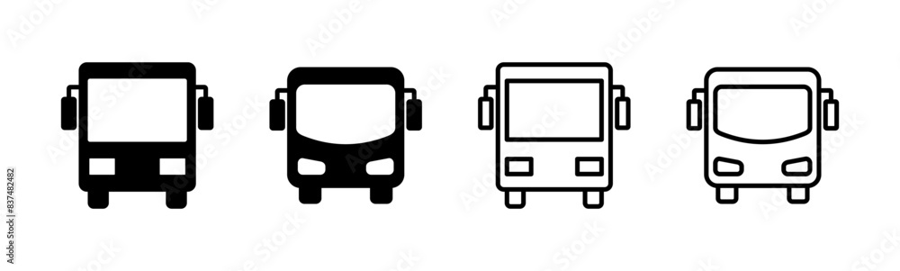 Bus icon set. bus vector icon Bus icon set. bus vector icon