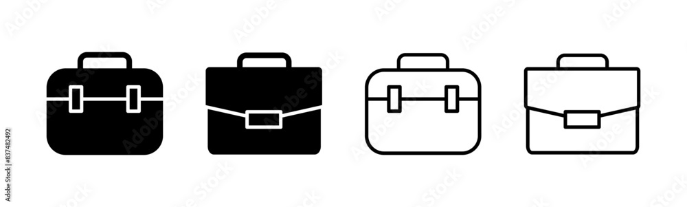 Briefcase icon set. suitcase icon. luggage symbol. Briefcase icon set. suitcase icon. luggage symbol.