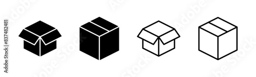 Box icon set. box vector icon, package, parcel