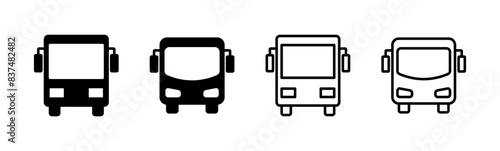 Bus icon set. bus vector icon