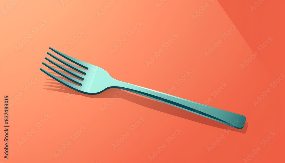 Fork flat design side view stainless steel theme animation Splitcomplementary color scheme Fork flat design side view stainless steel theme animation Splitcomplementary color scheme