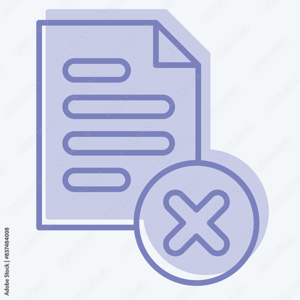 Icon Eliminate. related to Delete symbol. two tone style. simple design illustration Icon Eliminate. related to Delete symbol. two tone style. simple design illustration