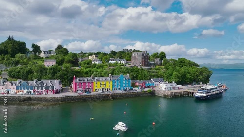 Tobermory from a drone, Isle of Mull, Scotland, UK photo