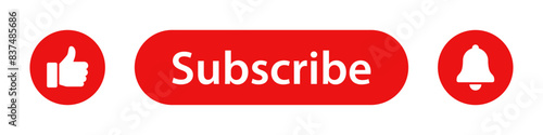 Like, subscribe and bell buttons