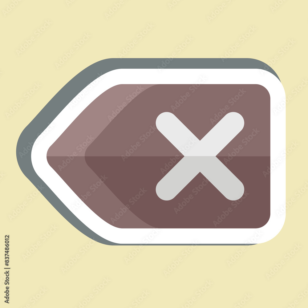 Obraz premium Sticker Remove. related to Delete symbol. simple design illustration