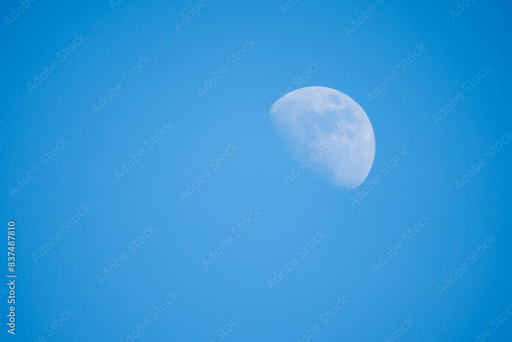 The moon on a sunny day in the afternoon The moon on a sunny day in the afternoon