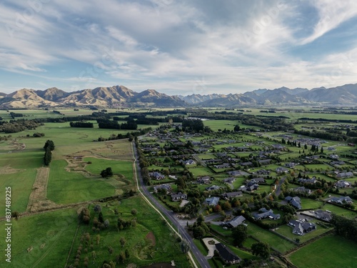 The rural town of Hanmer Springs, Canterbury, New Zealand. photo