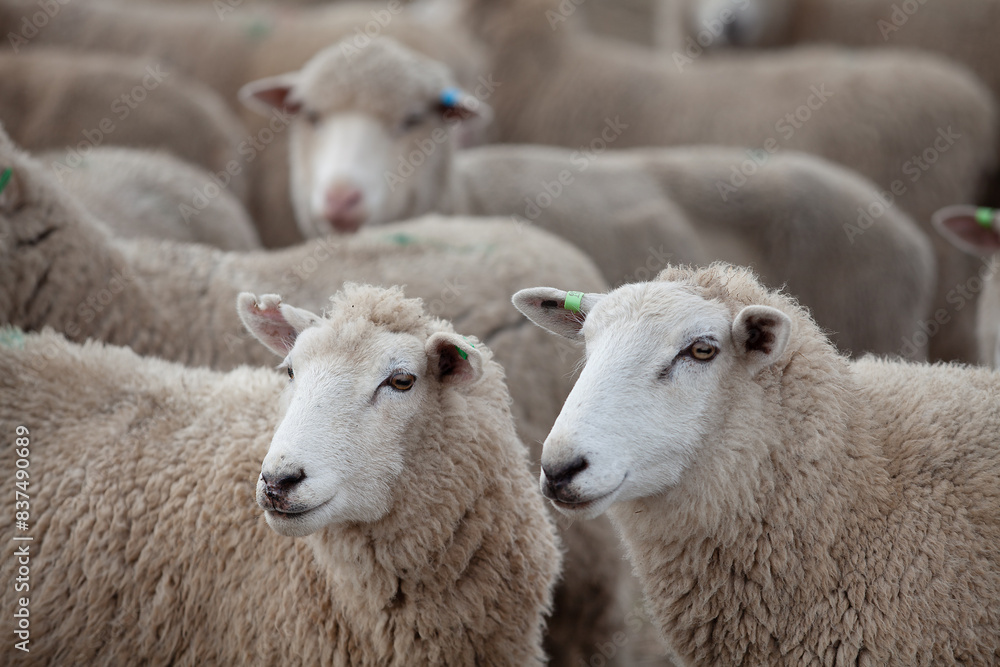 Sheep in paddock Tasmania Sheep in paddock Tasmania