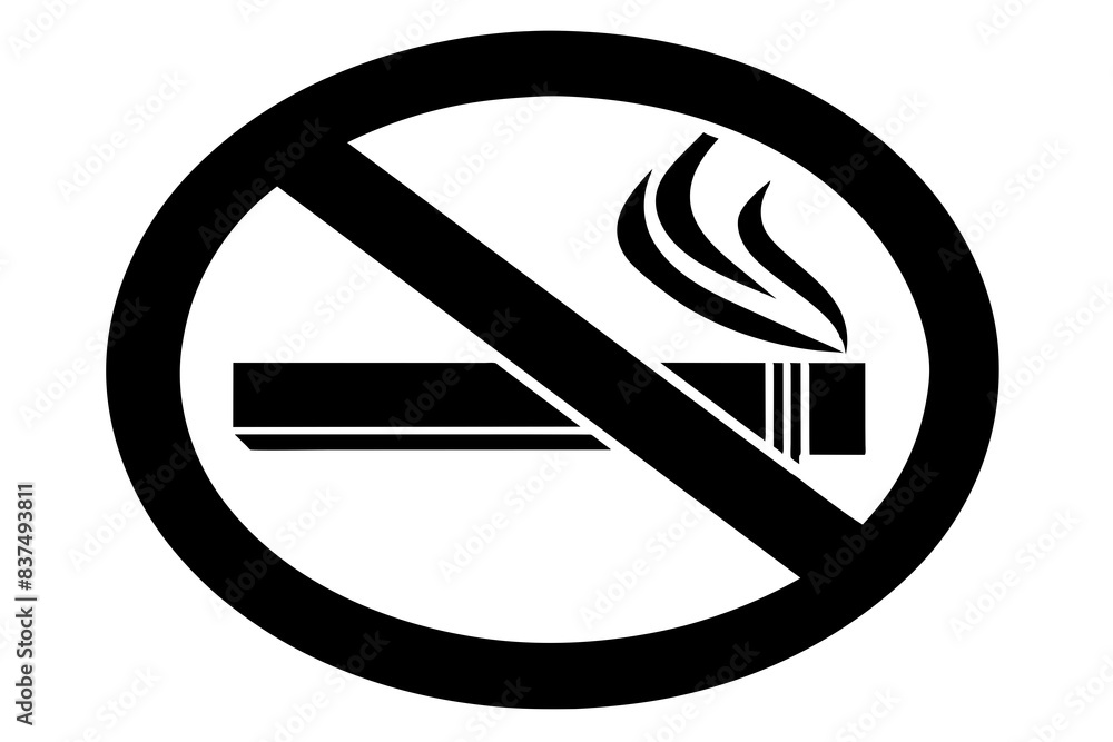No smoking silhouette vector illustration No smoking silhouette vector illustration