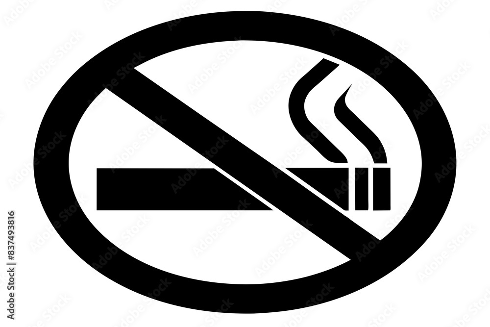 No smoking silhouette vector illustration No smoking silhouette vector illustration