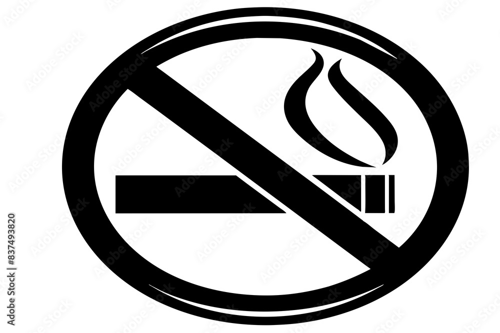 No smoking silhouette vector illustration No smoking silhouette vector illustration