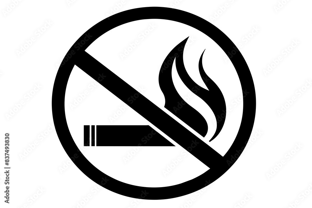 No smoking silhouette vector illustration No smoking silhouette vector illustration