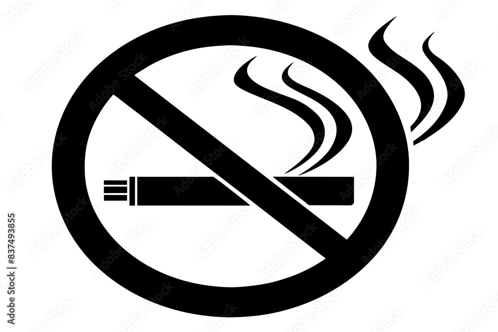 No smoking silhouette vector illustration No smoking silhouette vector illustration