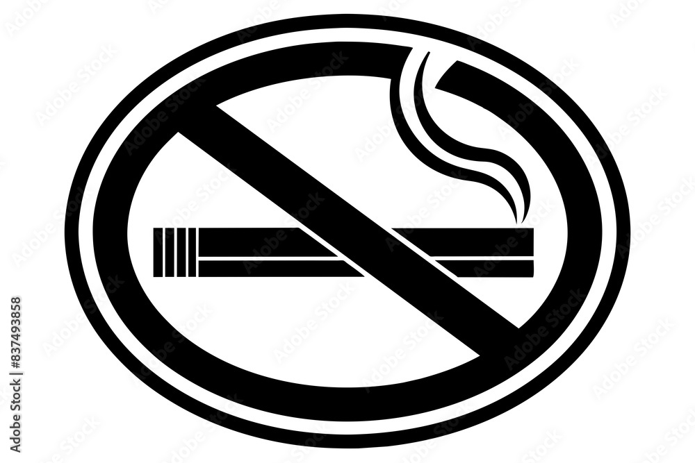 No smoking silhouette vector illustration No smoking silhouette vector illustration