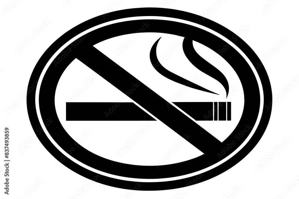 No smoking silhouette vector illustration No smoking silhouette vector illustration