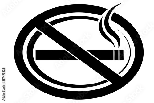 No smoking silhouette vector illustration