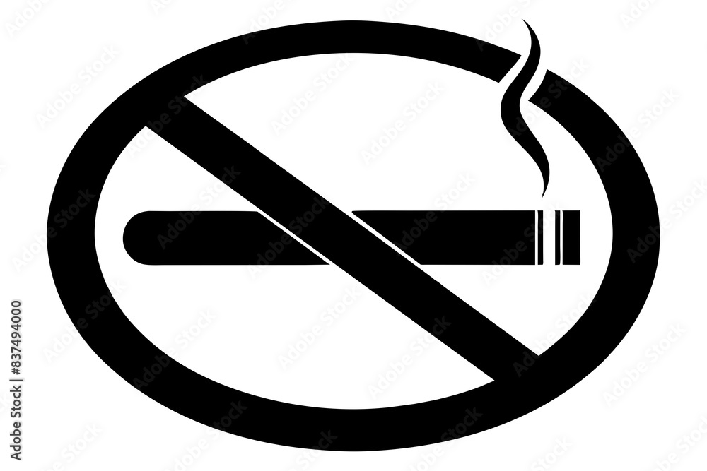 No smoking silhouette vector illustration No smoking silhouette vector illustration