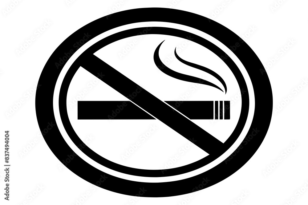 No smoking silhouette vector illustration No smoking silhouette vector illustration
